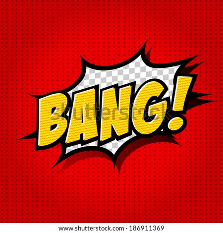 Bang Comic Speech Bubble Cartoon Stock Vector 186911369 - Shutterstock