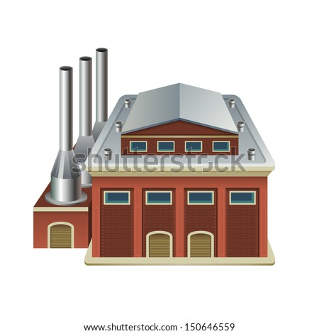  building isolated as icon on white background - stock vector