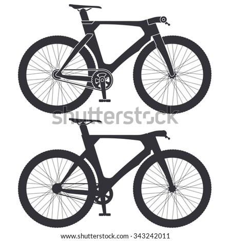 Bicycle Silhouette Set Stock Vector 315956336 - Shutterstock