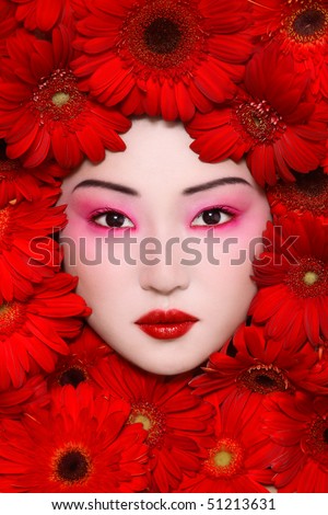 http://thumb7.shutterstock.com/display_pic_with_logo/78251/78251,1271618362,1/stock-photo-beautiful-young-asian-girl-with-stylish-make-up-and-red-flowers-around-face-51213631.jpg