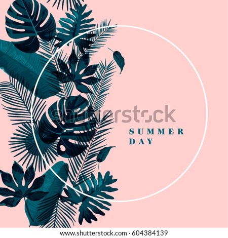 Trendy Tropical Leaves Vector Design Trendy Tropical Leaves Vector Design