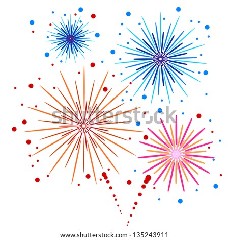 Vector firework - stock vector