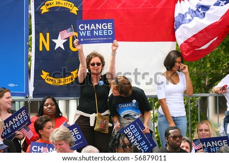 CHARLOTTE, NC - SEP 21: Democratic nominee, Barack Obama, makes a 