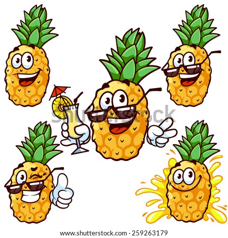 Cartoon Pineapple Stock Photos, Royalty-Free Images ...