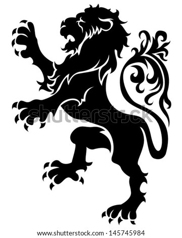 Heraldic Lion Stock Vector 145745984 - Shutterstock