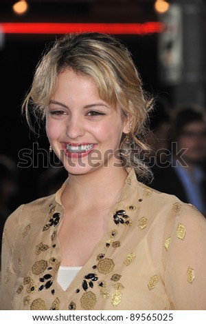 Gage Golightly at the Los Angeles premiere of the animated movie Rango at