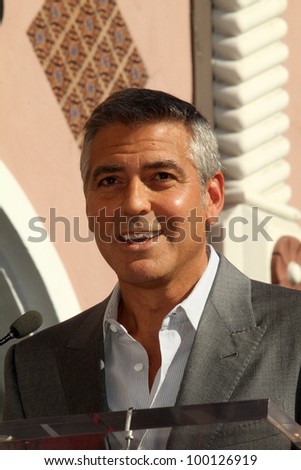 George Clooney at the John Wells Star On The Hollywood Walk Of Fame, ...