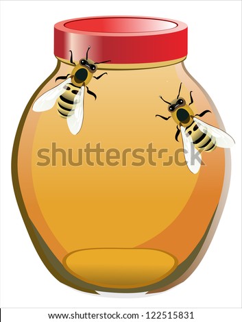 stock-photo-bees-to-the-honey-pot-122515