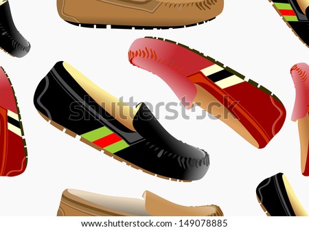 shoes seamless background - stock vector