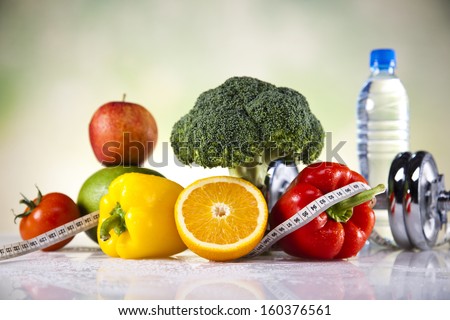 Healthy lifestyle concept, Diet and fitness - stock photo