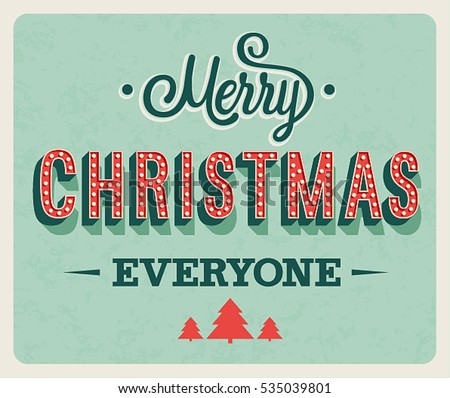 Vintage Christmas Card Vector Eps10 Grunge Stock Vector 115565356 