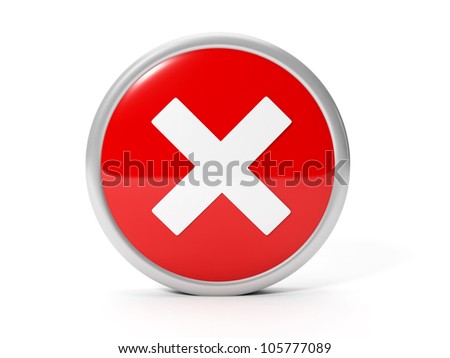 Red X Button X Shape Letter Stock Vector 218495161 - Shutterstock