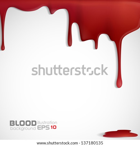 Dripping blood. Vector illustration. Eps 10. - stock vector