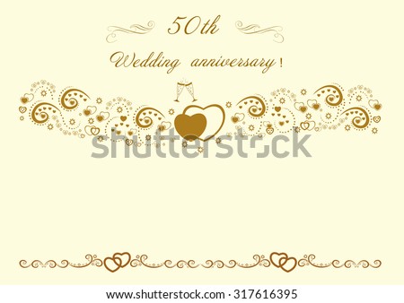 Beautiful 50th wedding anniversary invitations
