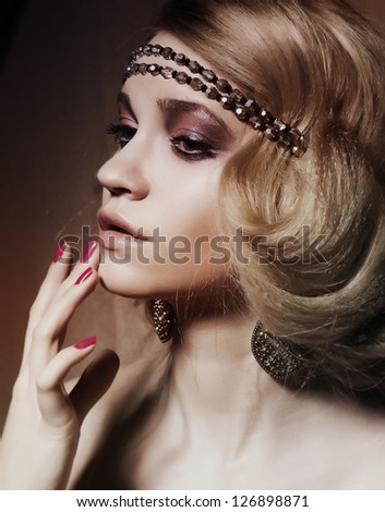 stock photo theater portrait of fair woman actress old fashioned style 126898871