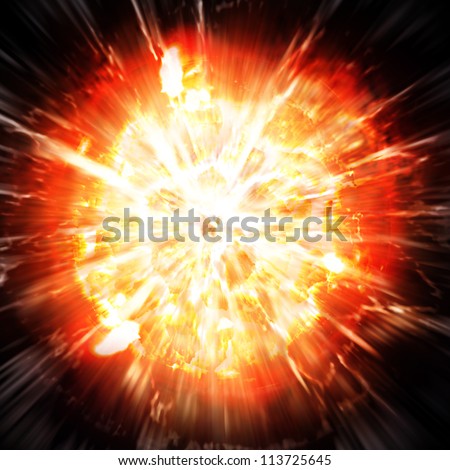 explosion - stock photo