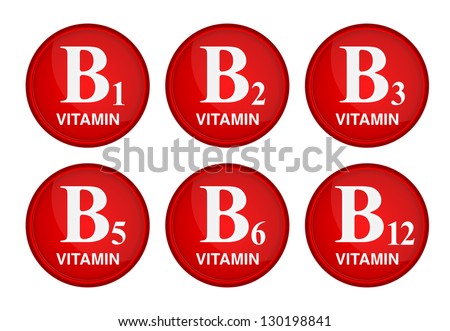 Vitamins group B. Healthy life concept. Vector illustration - stock ...