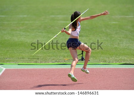 donetsk ukraine july javelin turpin competes esther heptathlon throw france search shutterstock illustrations girls