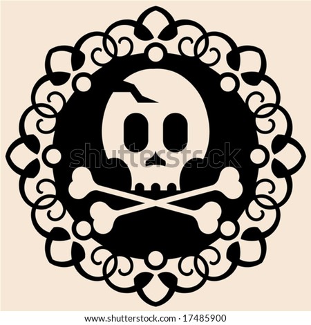Outline Pirate Skull Tattoo Stock Photos, Images, & Pictures | Shutterstock