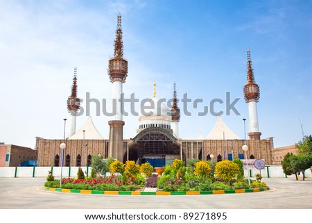 Haram-e  Motahar Holy Shrine of Imam Khomeini Mosque, Tehran, Iran - stock photo