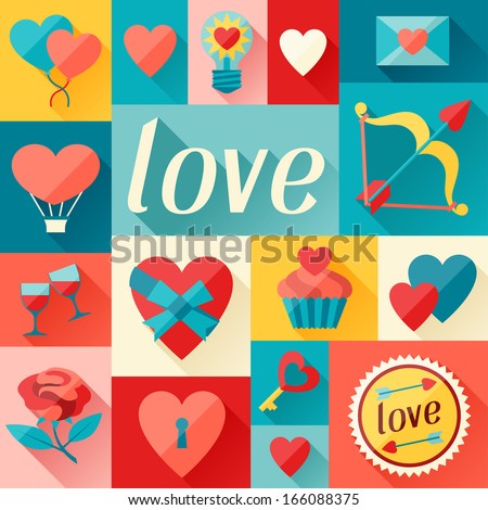 Stylish Red Valentine Day Heart Background Stock Vector 107296400