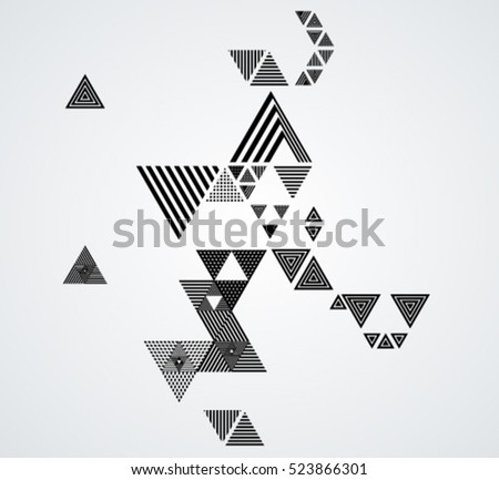 Vector Hipster Triangle Background . poster with different elements. Abstract Geometrical Poster. Modern Design Template with geometric shapes in various forms.illustration. Vector Hipster Triangle Background . poster with different elements. Abstract Geometrical Poster. Modern Design Template with geometric shapes in various forms.illustration.