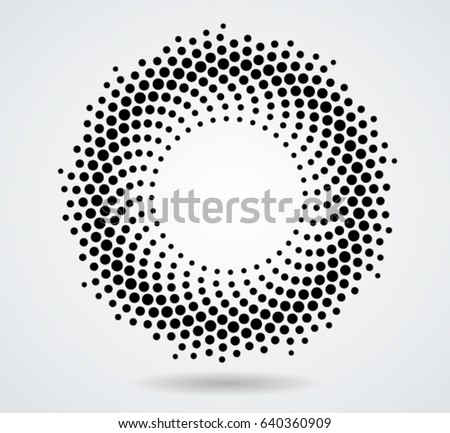 Halftone dots in circle form. round logo . vector dotted frame . design element Halftone dots in circle form. round logo . vector dotted frame . design element