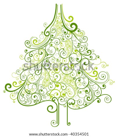 Christmas Tree Stock Vector 107753684 - Shutterstock