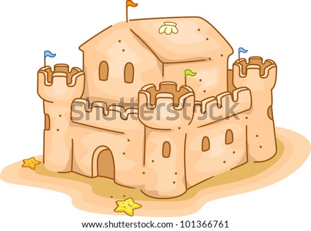 Sand Castle clip art Free Vector / 4Vector