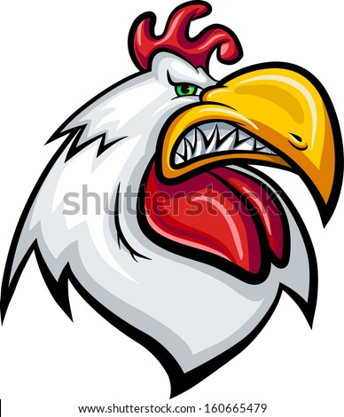 Funny Chicken Face Cartoon Free Vector / 4Vector