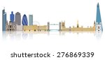 london city skyline vector...