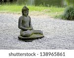 a buddha statue at the valley...