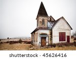 abandoned rural church in...