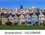 view from alamo square at...
