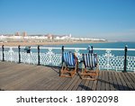 deckchairs on brighton pier