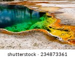 emerald geothermal spring in...