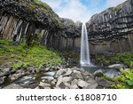 stunning svartifoss waterfall ...