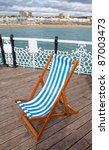 deck chair on brighton pier...
