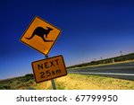 kangaroo sign in south australia