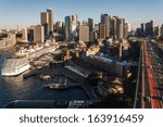 aerial view of circular quay in ...