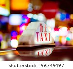 honk kong night taxi