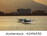sea planes at sunrise in cairns ...