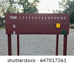 Small photo of Petanque sports scoreboard.