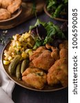 Small photo of Original weiner schnitzel, food photography, ready for advertisment