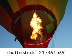flames from hot air balloon