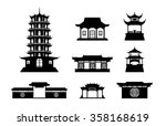 silhouette chinese architecture ...