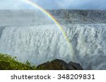 huge dettifoss waterfall with a ...