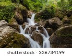 beautiful view of waterfall in...