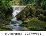 beautiful view of waterfall in...
