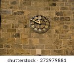 clock on tower wall at all...